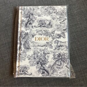 NEW Christian Dior Novelty Blue Notebook Sketchbook Gold Trim